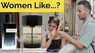 Girls react to Y EDP vs La Nuit de lHomme [upl. by Marijo]