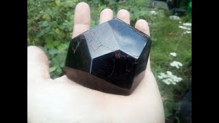 Polished garnet quotBlack Baronquot [upl. by Naleek]