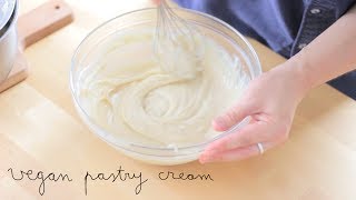 HOW TO Vegan Pastry Cream  Crema pastelera vegana [upl. by Batista926]