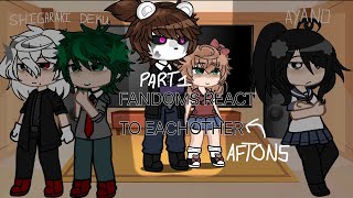 Fandoms React to Each otherPart 1 Afton family Gacha club gacha fnaf mha yanderesimulator [upl. by Lachish]