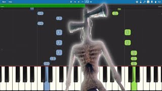 Siren Head Song  Run Away  Piano Tutorial  Horror Skunx [upl. by Anahsit973]