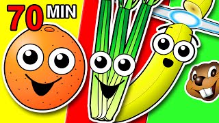 Fruit amp Veggies Songs Collection  Learn Fruit  Vegetable Names Colors Colours  Nursery Rhymes [upl. by Desi]