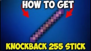 Minecraft how to get 255 knockback stick minecraft shorts [upl. by Ahtinak]