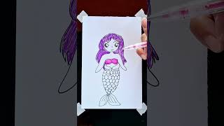 Mermaid drawing art easydrawing sketch howtodraw cute mermaiddrawing mermaids [upl. by Lauryn584]