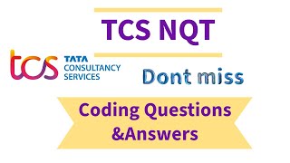 TCS NQT ❤️ Coding Questions amp Answers NINJA  DIGITAL PRIME Selection Process InterviewOFFLINE [upl. by Ardnossac]