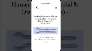 Locking Metaphyseal DistalHumerus Plate Medial ampDistal Humerus3540mm vet orthopedic fracture [upl. by Donadee779]