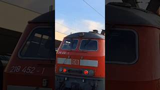 BR 218 4521 Deutsche Bahn schiebt den RE3 nach Ulm hbf in Basel Bad Bf br218 shorts yt [upl. by Haelam]