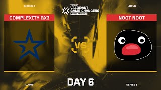 Noot Noot vs Complexity GX3  Verizon VCT Game Changers Series 3 Main Event  Day 2 Map 1 [upl. by Raviv395]