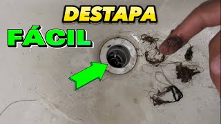 Como DESTAPAR un LAVAMANOS lleno de PELOS Rápido ✅ Como DESATASCAR un LAVABO de PELOS [upl. by Daryle335]