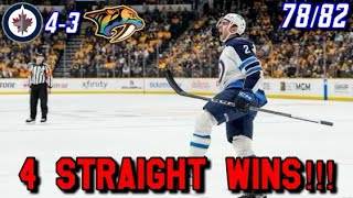 Jets Game Reaction 202324 7882 WPG4 NSH3 OTW —JETS WIN IN OVERTIME— [upl. by Mariel]