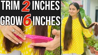 DIY Hair Trimming At Home घर पर पाएँ Straight Long Hair l Trimming से Hair Growth कैसे होती है [upl. by Jacinda738]