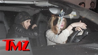 Lindsay Lohan Flees After Striking Person with Car  TMZ [upl. by Idak]