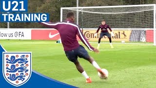 Berahino Incredible Strike  Eng U21 Shooting Practice  Inside Training [upl. by Hoskinson746]