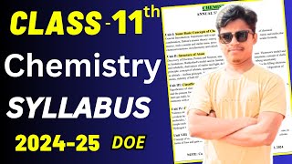 Class 11 Chemistry Syllabus Mid Term 2024  Chemistry Syllabus Class11 2025  Delhi CBSE [upl. by Liris951]