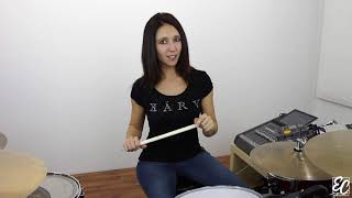 Emmanuelle Caplette Linear Fills Free Drum Lesson English 2016 [upl. by Yusuk]