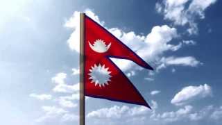 Nepali Flag Animation With National Anthem [upl. by Benilda]