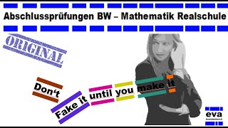 Abschlussprüfungen BadenWürttemberg 2008 P7  Realschule Mathematik [upl. by Chrissy925]