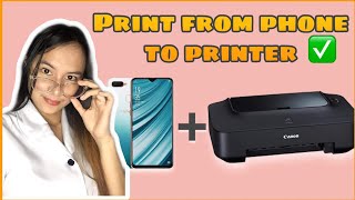 PRINT FROM PHONE TO PRINTER  Cannon Pixma iP2770 quick tutorial [upl. by Gati896]