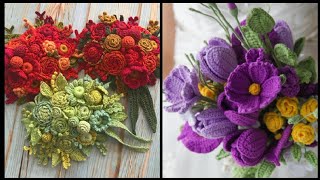 Amazing And Attractive Diy Crochet Flowers Patterns Hand Knitting Flowers Patterns Diy Projects Idea [upl. by Liuqnoj117]