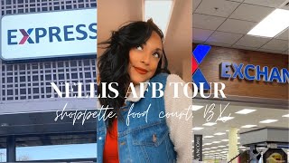 Life on Nellis AFB  BASE TOUR shoppette food court BX [upl. by Trautman]