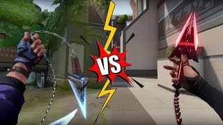 Kuronami Knife vs Araxys 20 Knife  Valorant Best Knife Skin [upl. by Ilatfen]