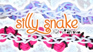 NEW Silly Snake Rainbow Loom Bracelet Tutorial  How To [upl. by Codd]