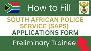 South African Police Services  𝙅𝙤𝙗 𝘼𝙥𝙥𝙡𝙞𝙘𝙖𝙩𝙞𝙤𝙣 𝙁𝙤𝙧𝙢  Download Forms below  SAPS Trainee [upl. by Annahsor]