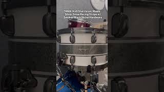 TAMA 14x8 Starclassic Maple Snare  Silver Snow Racing Stripe  Sound Demo tstdrumroom [upl. by Barbette]