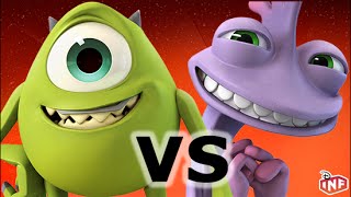 Mike Wazowski vs Randy sarlacc pit arena fight Disney Infinity toy box [upl. by Atikin]