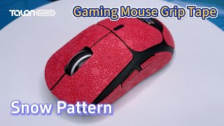 Snowy Pattern TALONGAMES Snow Pattern Series Mouse Grip Tape Red for G Pro X Superlight [upl. by Ahseirej]