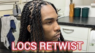 LOCS RETWIST hair hairstyle barber locsretwist youtube [upl. by Daisey980]