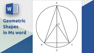 How to Draw Geometric Shapes in Microsoft word 2019 [upl. by Dody]