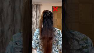 Try this half high ponytail hairstyle ✨💕hair hairstyle viralvideo shorts trending subscribe [upl. by Nyrehtac]