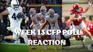 The Great Debate  Week 13 CFP Rankings Instant Reaction [upl. by Siraj]