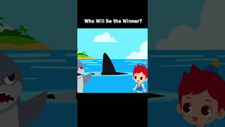 JunyTony  🦈🐋 Great White Shark vs Orca Rematch  Shorts KidsSongs [upl. by Ykcor]