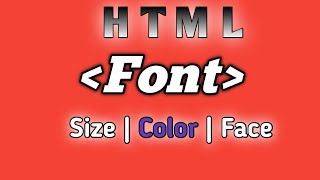 HTML Font size color and face  How to change font size color and face [upl. by Ynalem]