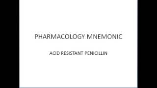 Pharmacology Made easy  ACID RESISTANT PENICILLINS [upl. by Akimed]