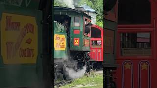 Mt Washington cog railway No2 “Ammonoosuc” rolling up for the 2PM [upl. by Nnagrom]