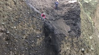 working hard to tear down this cliff‼️massive sand collapse [upl. by Meta]