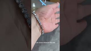 Gold Plated Stainless Steel Lab Diamond Cubic Zircon Tennis Bracelet For Women shortvideo jewelry [upl. by Bergstrom837]