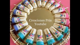 Paletas de Gelatina Unicornio🦄 Gelapaletas para mesa de postres [upl. by Armand]