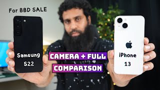 iPhone 13 vs Samsung S22 Full Comparison 2023  BBD Sale 2023 [upl. by Ahsinor588]