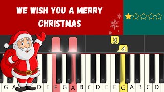 AUGURI DI BUON NATALE  TUTORIAL DI PIANOFORTE FACILE [upl. by Iren620]