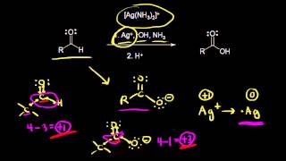 Oxidation of aldehydes using Tollens reagent  Organic chemistry  Khan Academy [upl. by Cirred834]