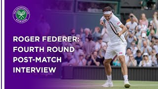 Roger Federer Fourth Round PostMatch Interview  Wimbledon 2021 [upl. by Esereht]