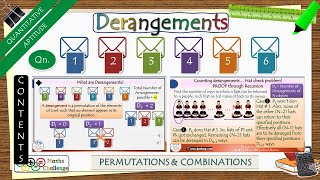 Derangement  Formula Proof and Practice Questions Permutations and Combinations [upl. by Notyap]