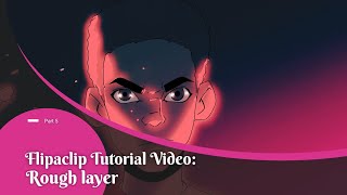 Flipaclip Tutorial for beginners Part5 Rough layer [upl. by Annayhs]