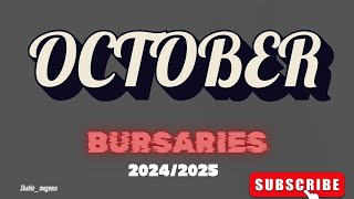 Bursaries for South Africans that are closing in October South African bursaries [upl. by Aztinaj]