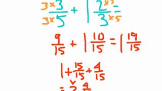 Adding Mixed Numbers and Fractions with Regrouping [upl. by Gabriela95]