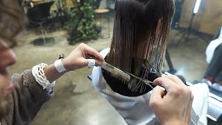 How to cut Long Bob with Bangs StepbyStep Guide [upl. by Just]